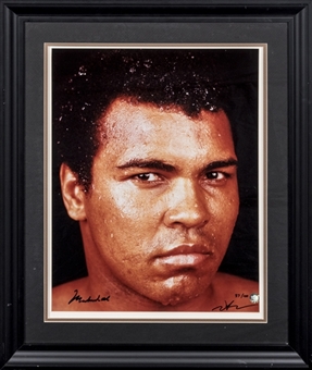 Muhammad Ali Autographed Close Up Stare 23 1/2 x 27 1/2 Framed Photograph by Neil Liefer (PSA/DNA 10)